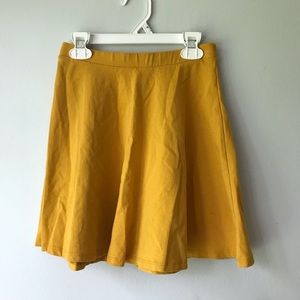 Mustard yellow skater skirt